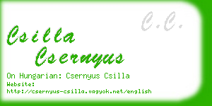 csilla csernyus business card